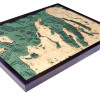 Grand Traverse Bay, Michigan - 3D Nautical Wood Chart