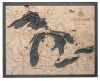 Great Lakes, Large - 3D Nautical Wood Chart