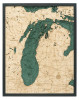 Lake Michigan, Large - 3D Nautical Wood Chart