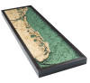 New Jersey South Shore - 3D Nautical Wood Chart