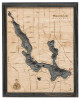 Walloon Lake, Michigan - 3D Nautical Wood Chart