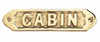 Brass Nautical Wall Plaque - Cabin