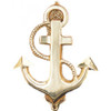 (DK-02) 5" Fancy Anchor Brass Door Knocker with Lacquer Finish