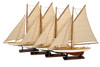 Mini Pond Yacht Model Ships - Set of 4