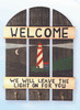 "Welcome - We'll Leave The Light On for You" Nautical Wall Hanger - 3 Hooks