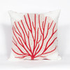 Visions Coral Fan Indoor/Outdoor Throw Pillow -  Square