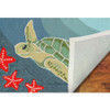 Sea Turtle Indoor/Outdoor Rug  -  Backing