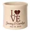 Personalized Stoneware Crock with Anchor and Heart - "Love"