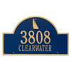 Personalized Sailboat Arched Nautical Address Plaque - Estate-Sized