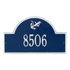 Personalized Anchor Arched Nautical Address Plaque - One Line