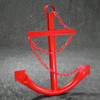 Classic Navy Anchor with Chain - Red