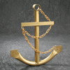 Classic Navy Anchor with Chain - Gold