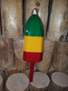 Wooden Lobster Buoy - 21" - Green, Yellow, and Red