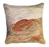 Blue Crab Needlepoint Pillow