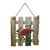 Wood and Metal Crab Plaque - 14" x 14"