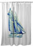 Blue Sailboat Shower Curtain