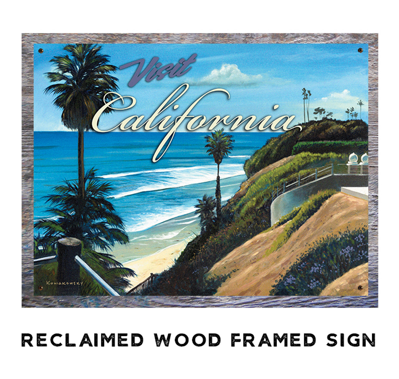 Visit California Personalized Metal Sign