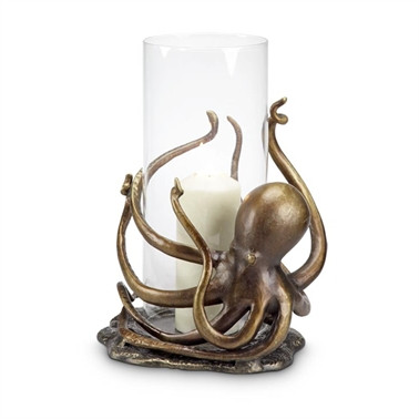 Octopus Hurricane Lantern Candle Holder