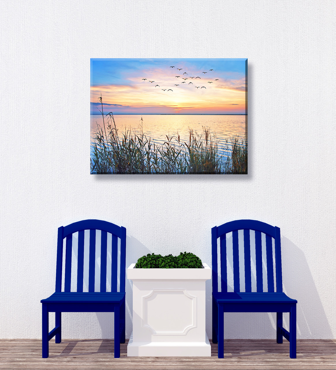 Lake Sunset Outdoor Canvas Art