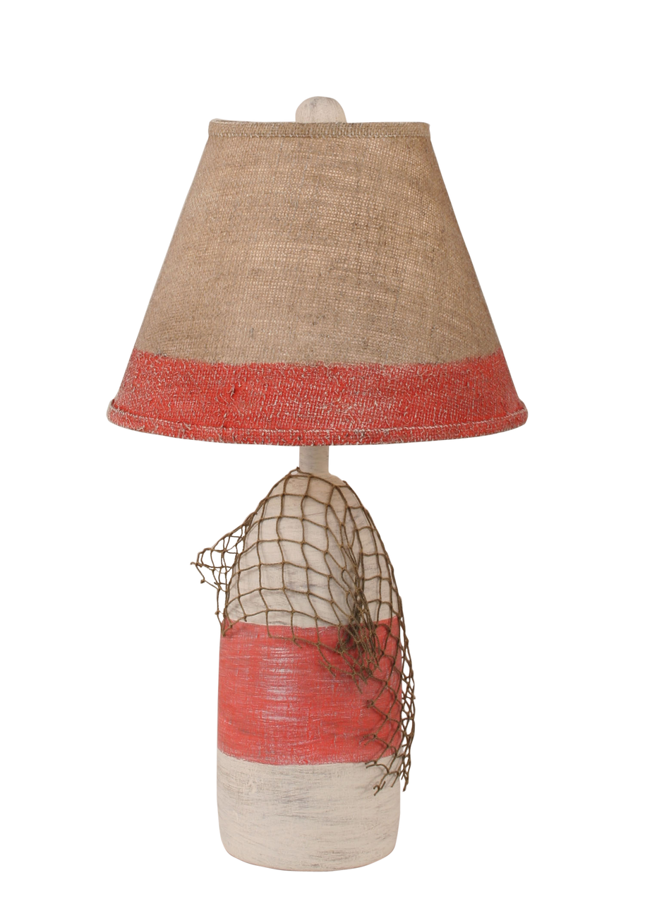 Cottage Classic Red Small Buoy with Net Accent Lamp