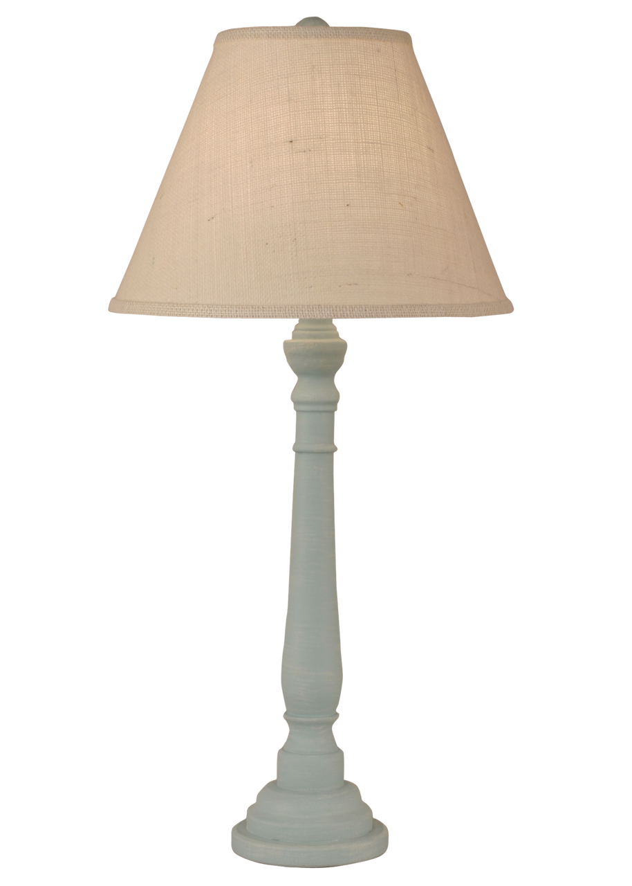 Weathered Atlantic Grey Round Buffet Lamp
