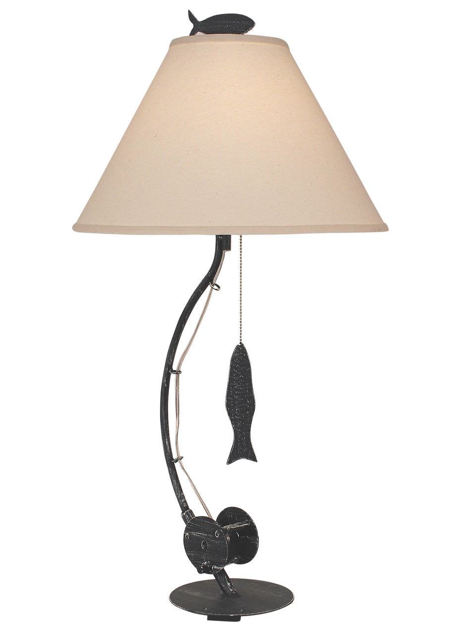 Weathered Fishing Pole Table Lamp