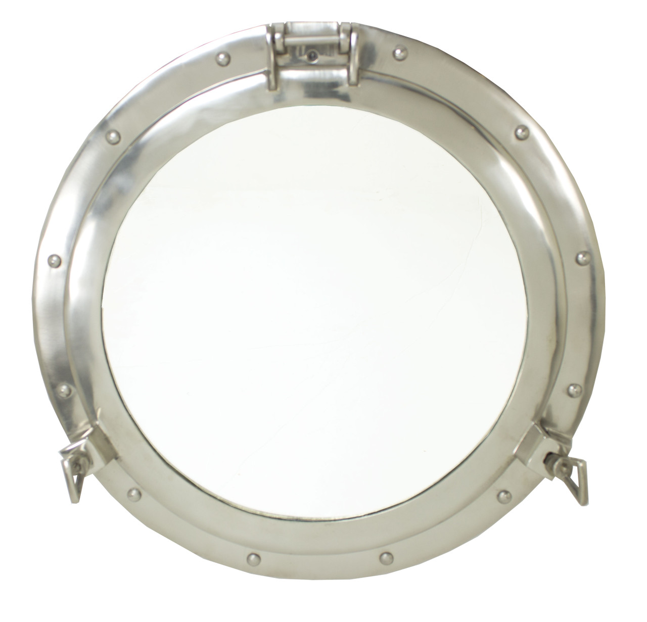 Porthole Mirror Aluminum - Nickel Finish 24"