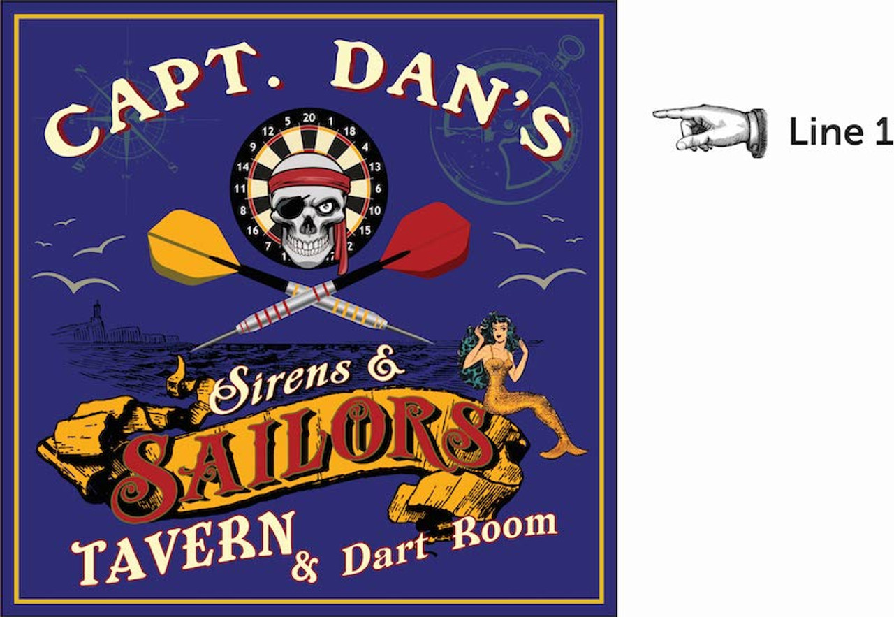 Personalized Dart Board - Sailor's Tavern