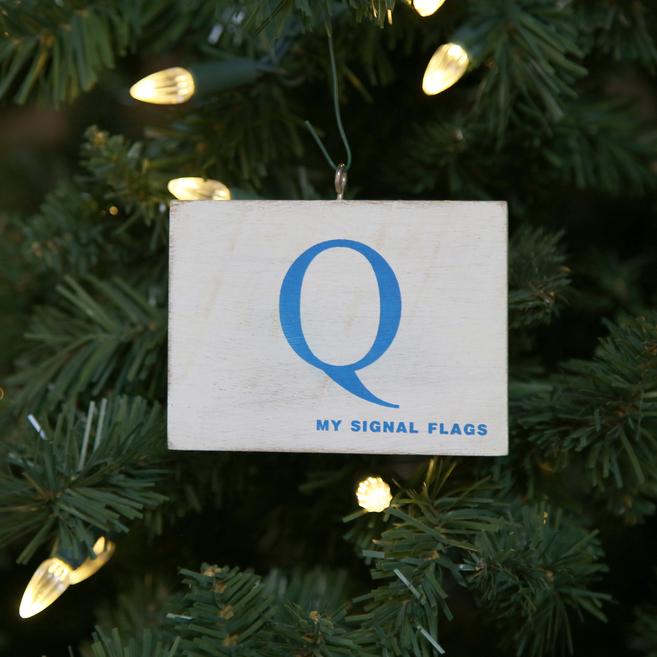 Nautical Signal Flag Ornament - Letter Q