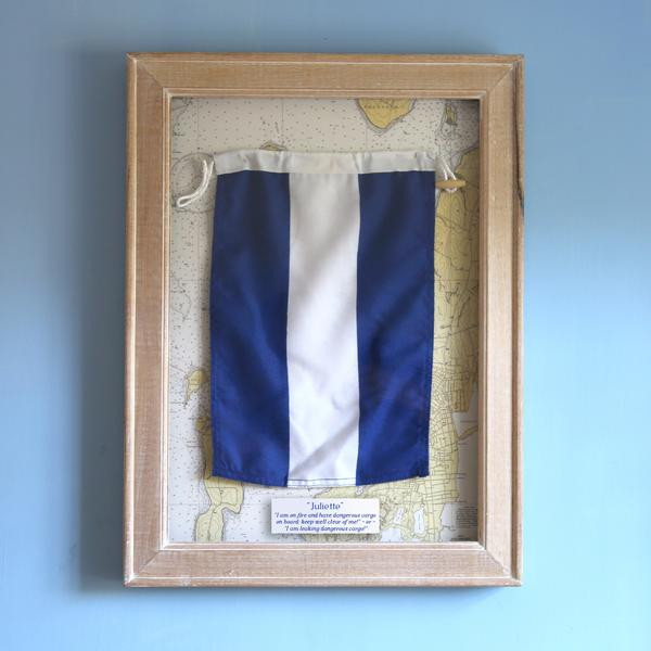 Nautical Signal Flag Framed Letter J