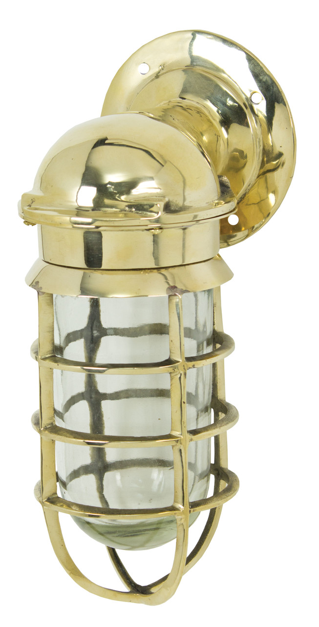 (ML-058)
Solid Polished Brass Plug-and-Go Oceanic Lamp, Sconce Style