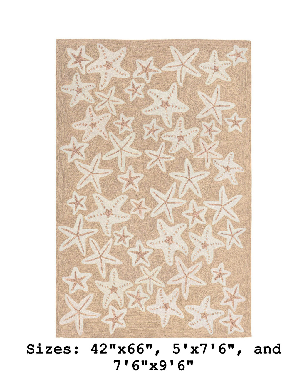 Neutral Capri Starfish Indoor/Outdoor Rug - Large Rectangle