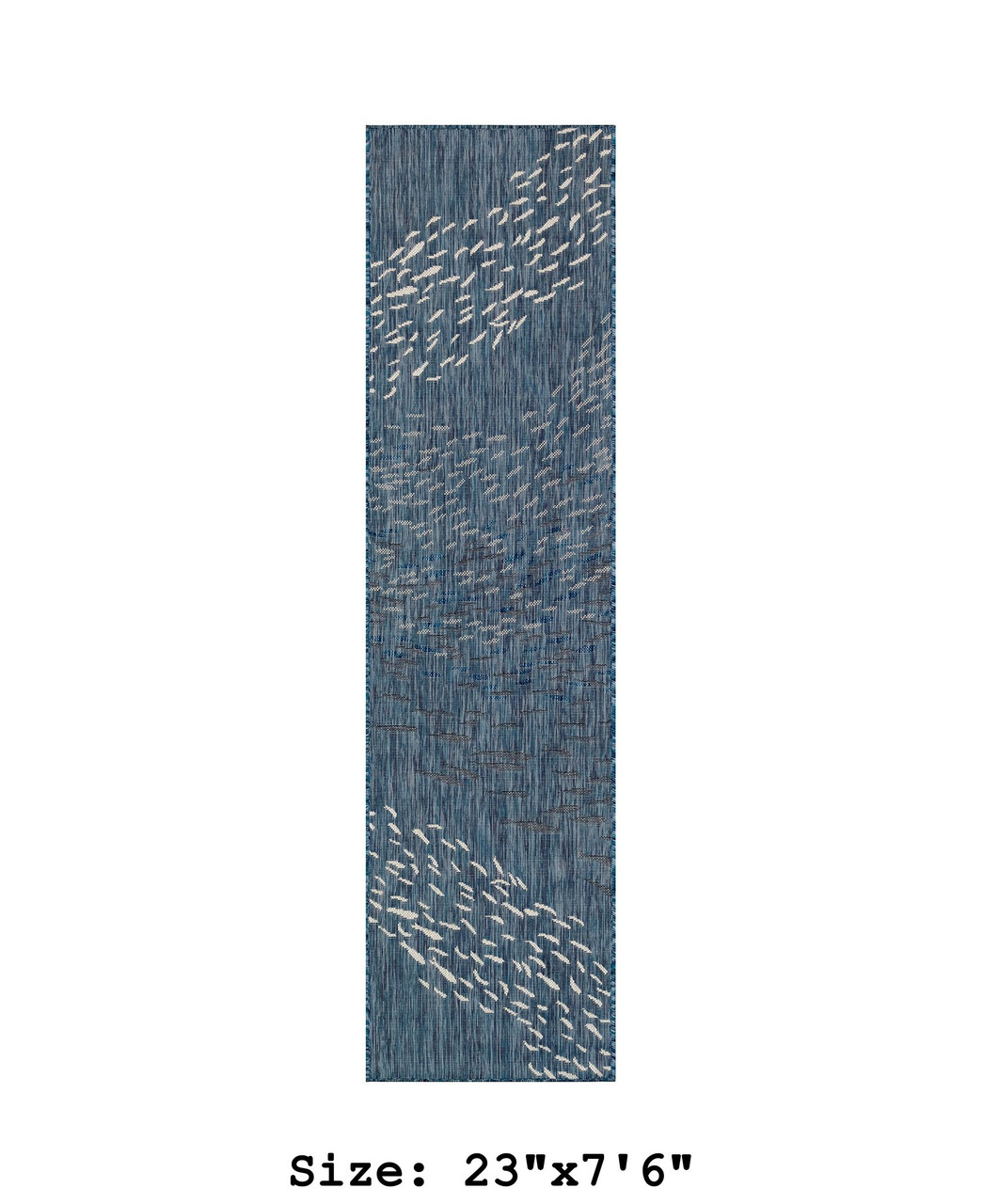 Carmel School of Fish Indoor/Outdoor Rug - Navy - 7 Sizes