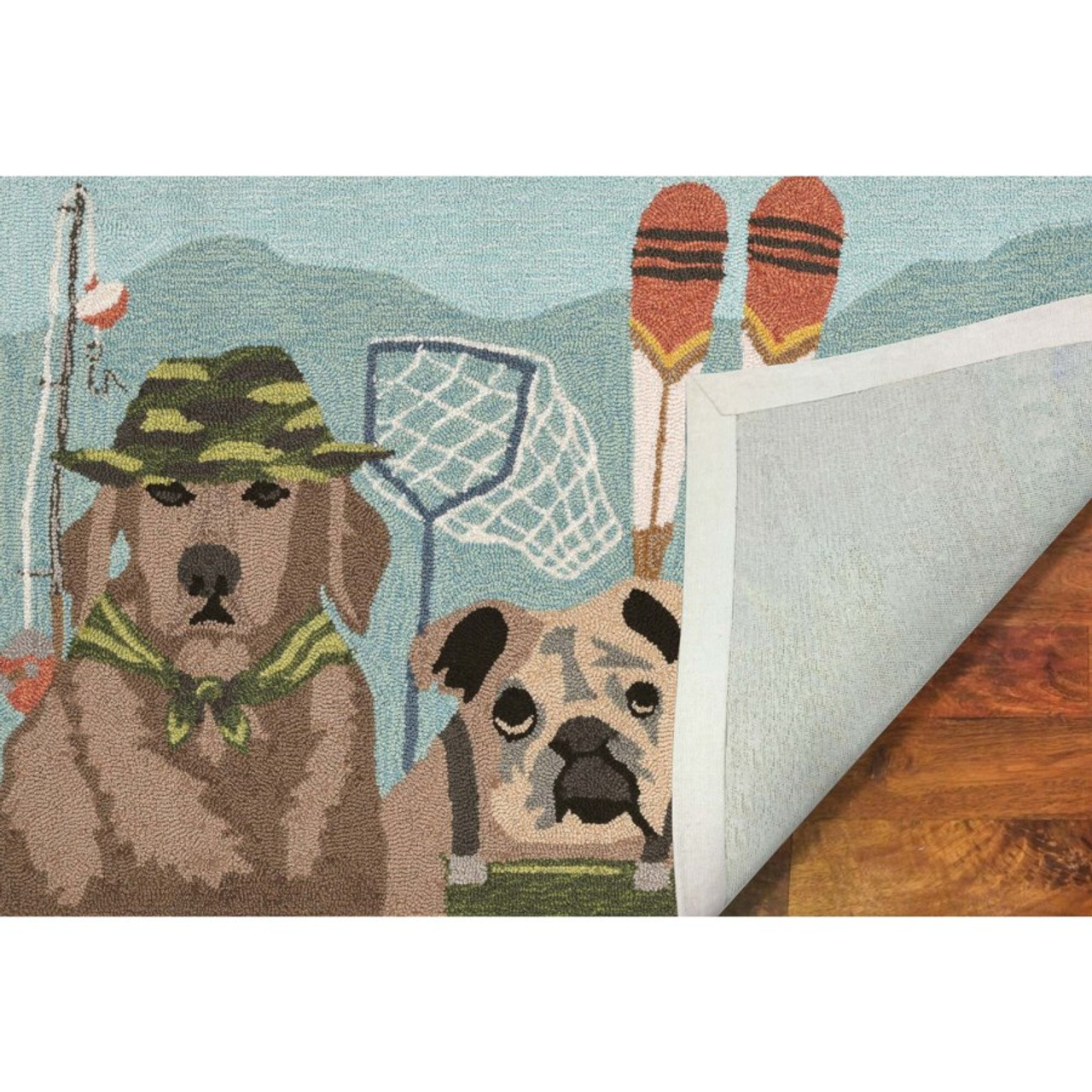 Frontporch Fishing Patrol Indoor/Outdoor Rug -  Backing