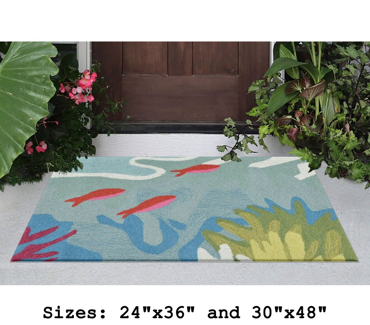 Ravella Underwater View Indoor/Outdoor Rug - Small Rectangle Lifestyle