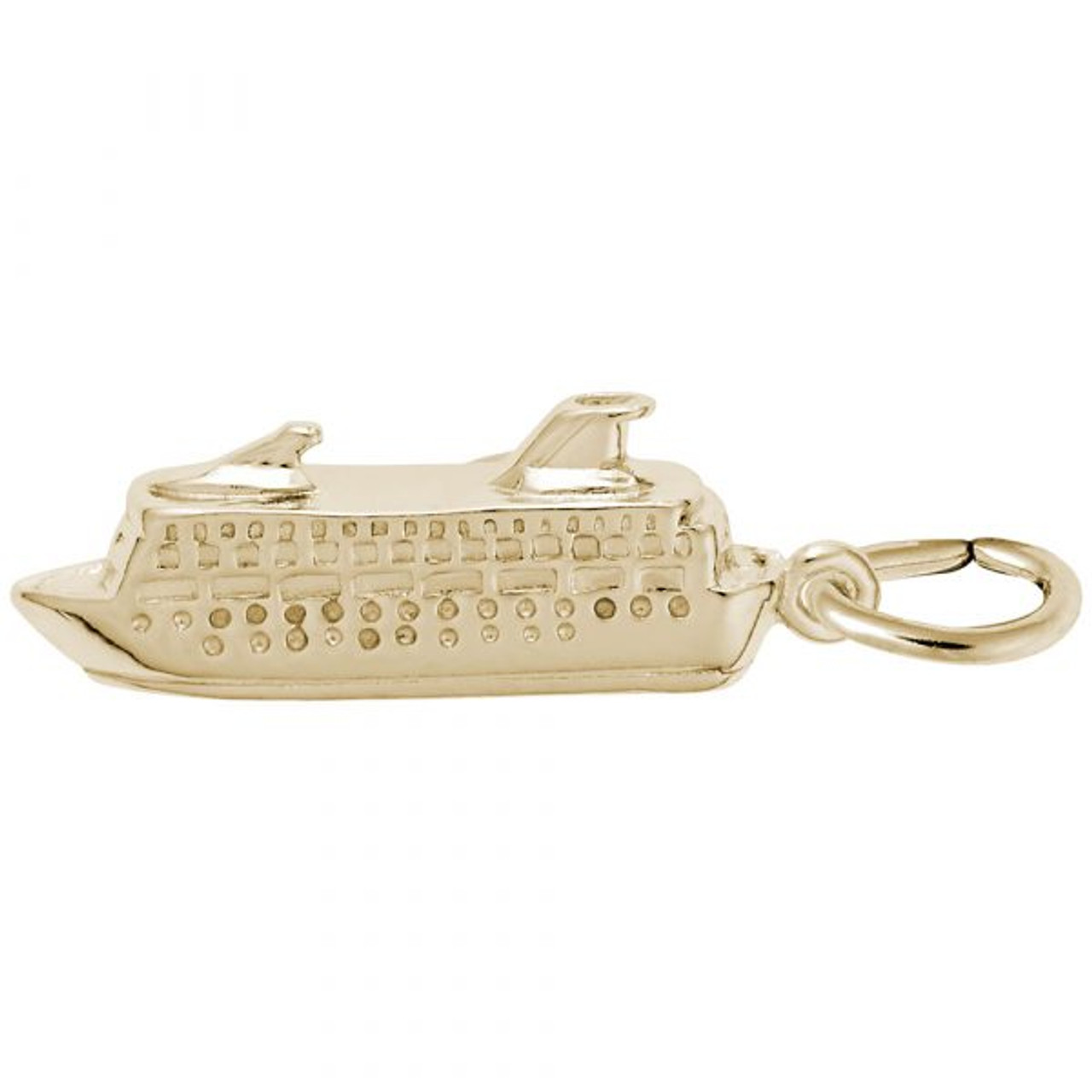 Cruise Ship Charm - Gold Plate, 10k Gold, 14k Gold