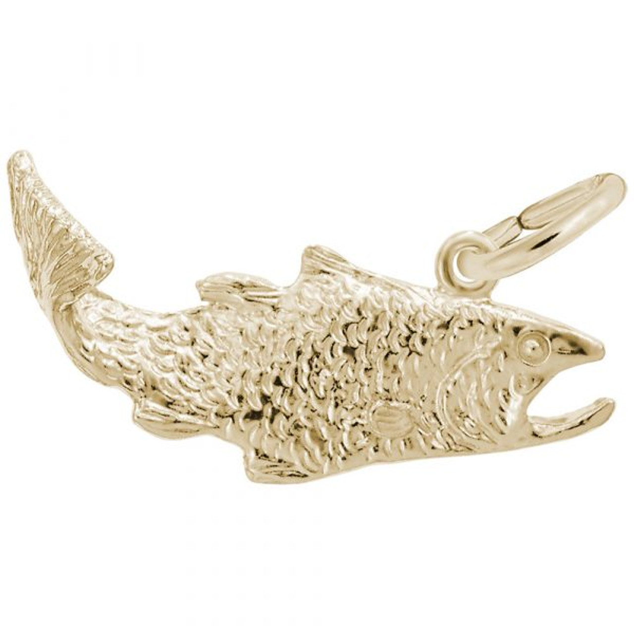 Salmon Fish Charm - Gold Plate, 10k Gold, 14k Gold