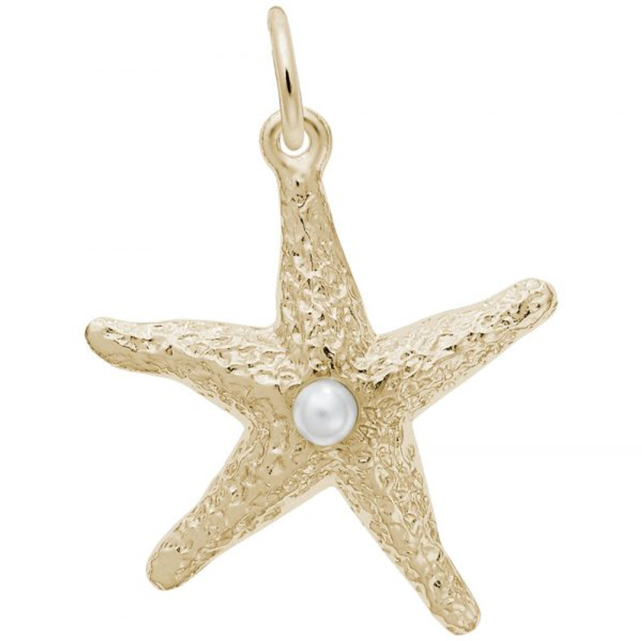 Starfish with Pearl Charm - Gold Plate, 10k Gold, 14k Gold