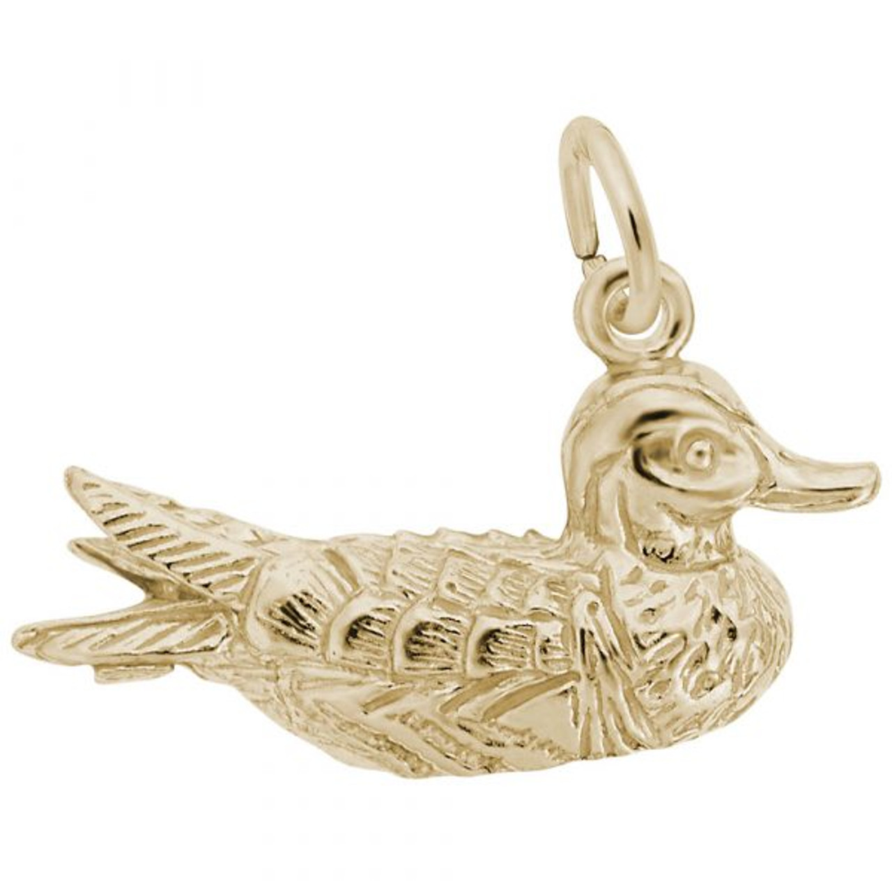 Duck Charm -  Gold Plate, 10k Gold, 14k Gold