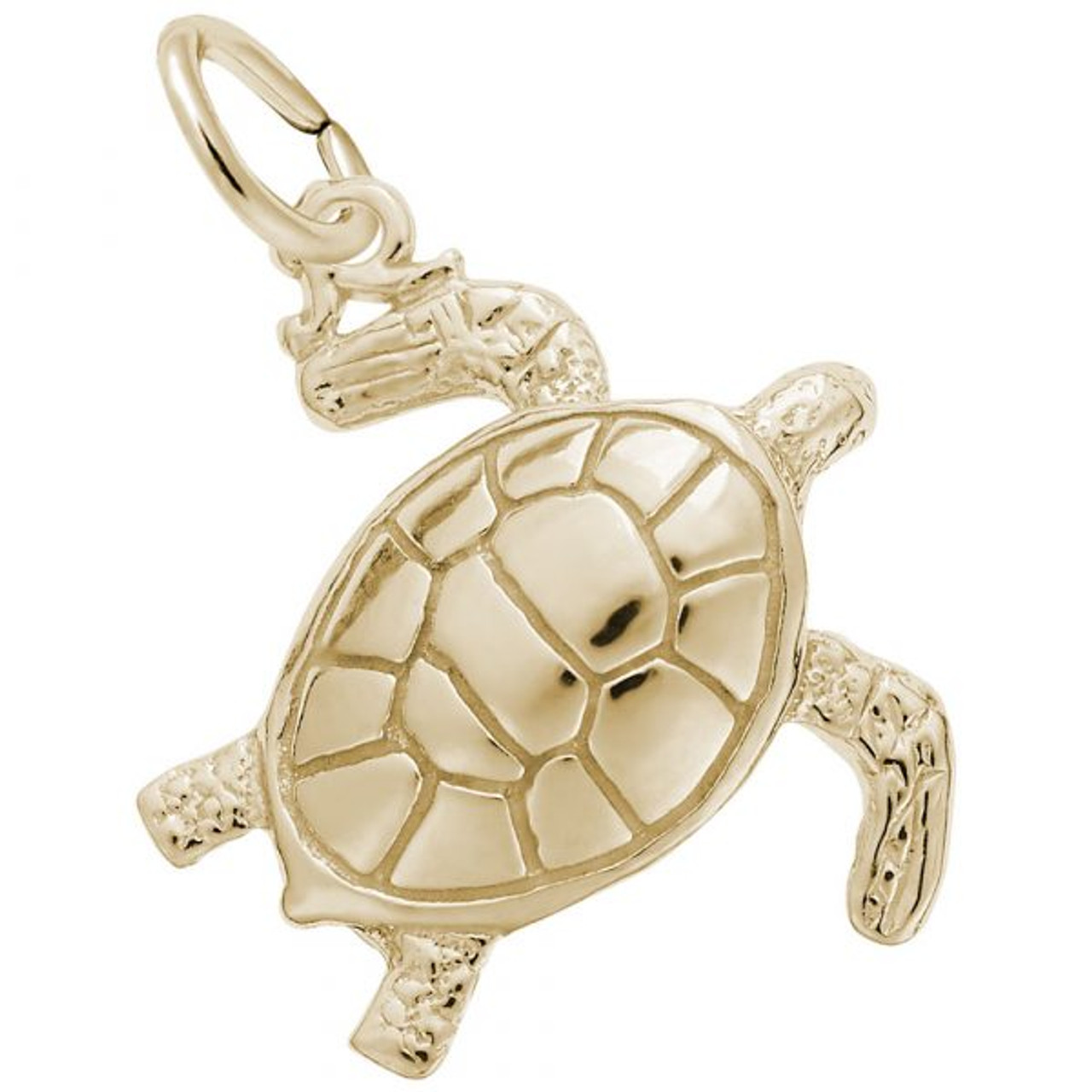 Sea Turtle Charm - Gold Plate, 10k Gold, 14k Gold
