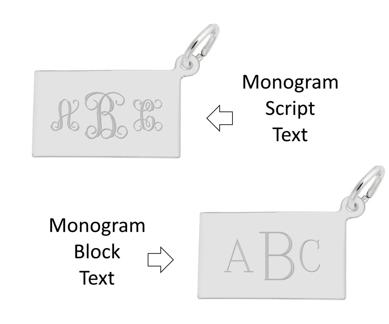 Charm Engraving - Monogram Font Options