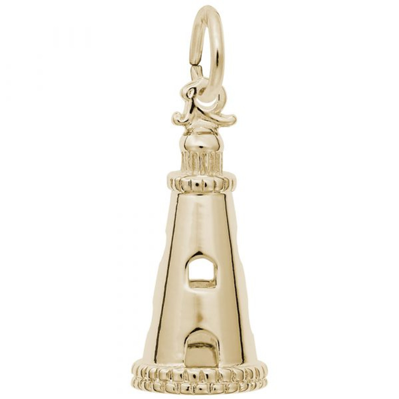 Landfall Lighthouse Charm - Gold Plate, 10k Gold, 14k Gold