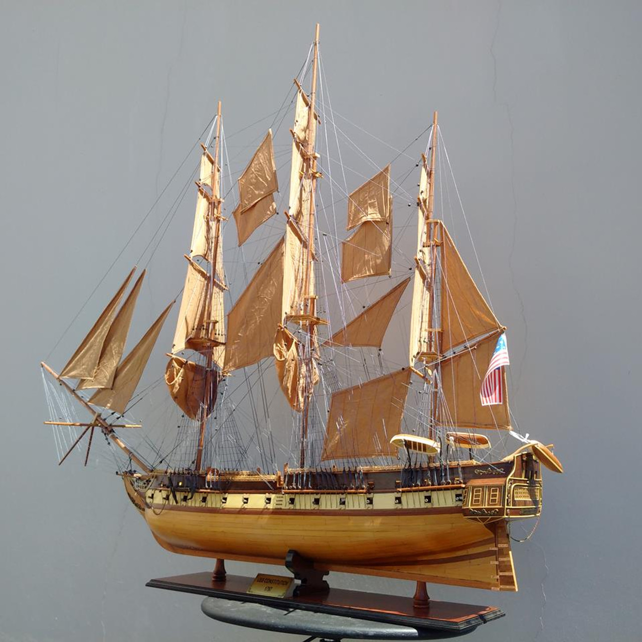 USS Constitution Model Ship - 50" Extra Large Edition w/ Glass Free Display Case