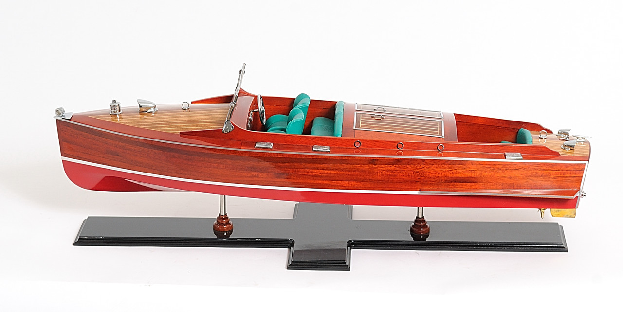 Painted Chris Craft Runabout Model - 32"