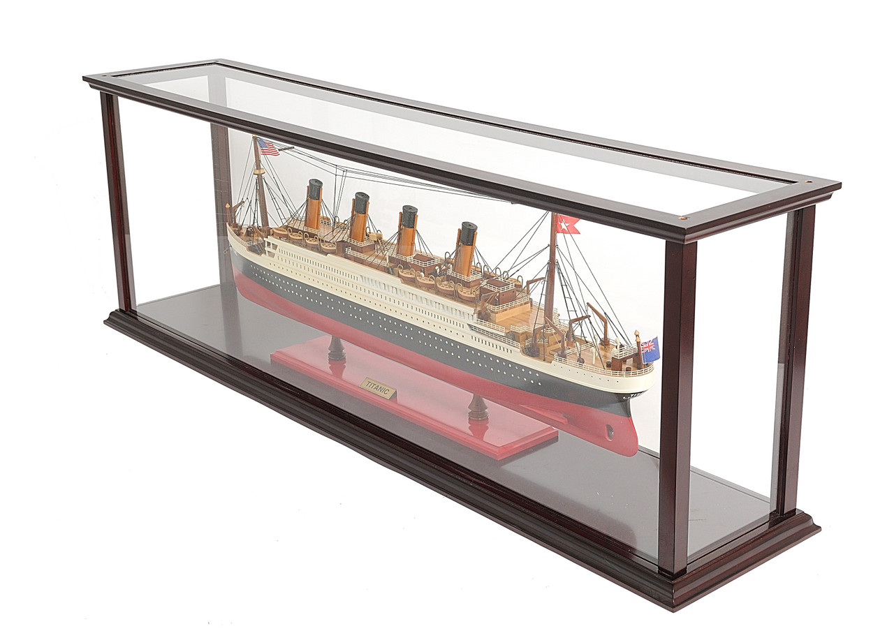 RMS Titanic Model Ship - 32" w/ Tabletop Display Case - Optional Personalized Plaque