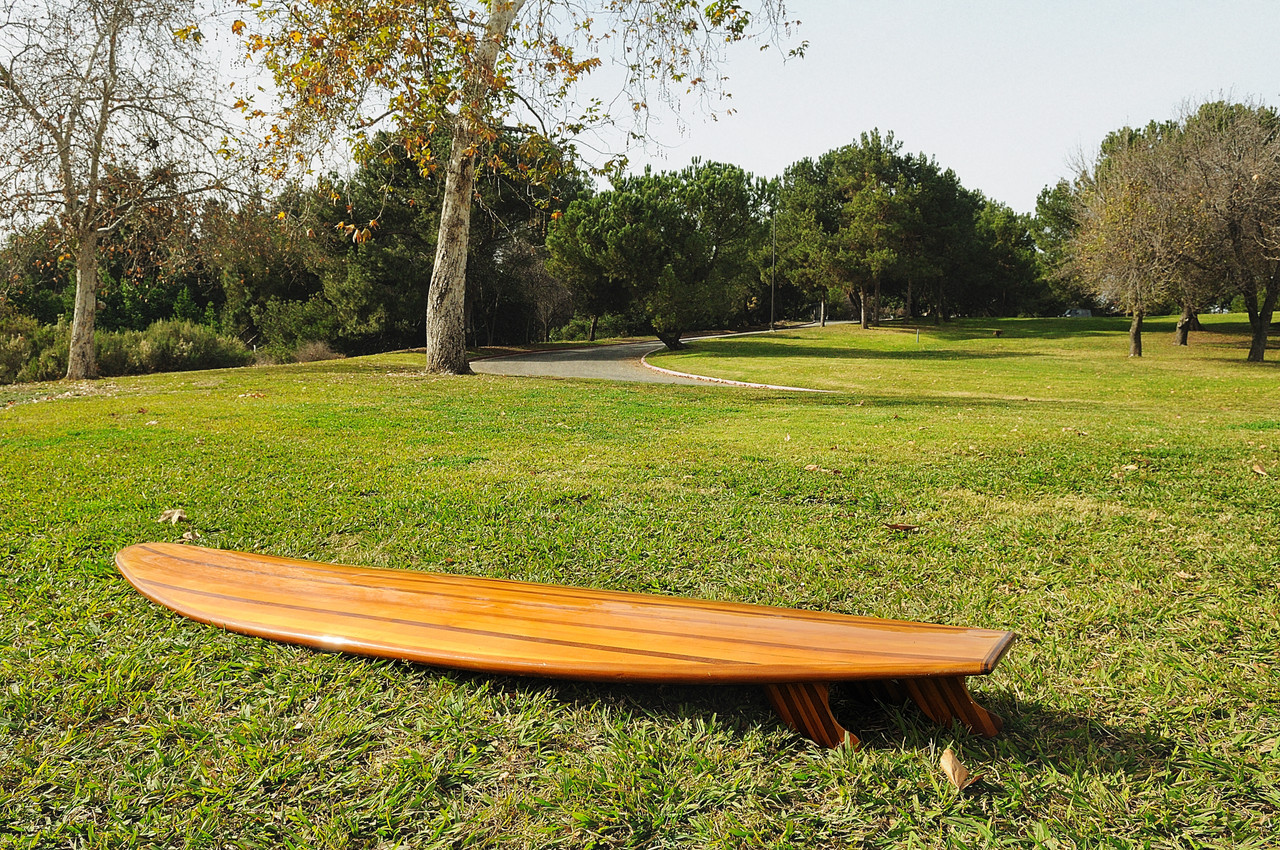 Long Wooden Surf Board - 109" (K015)