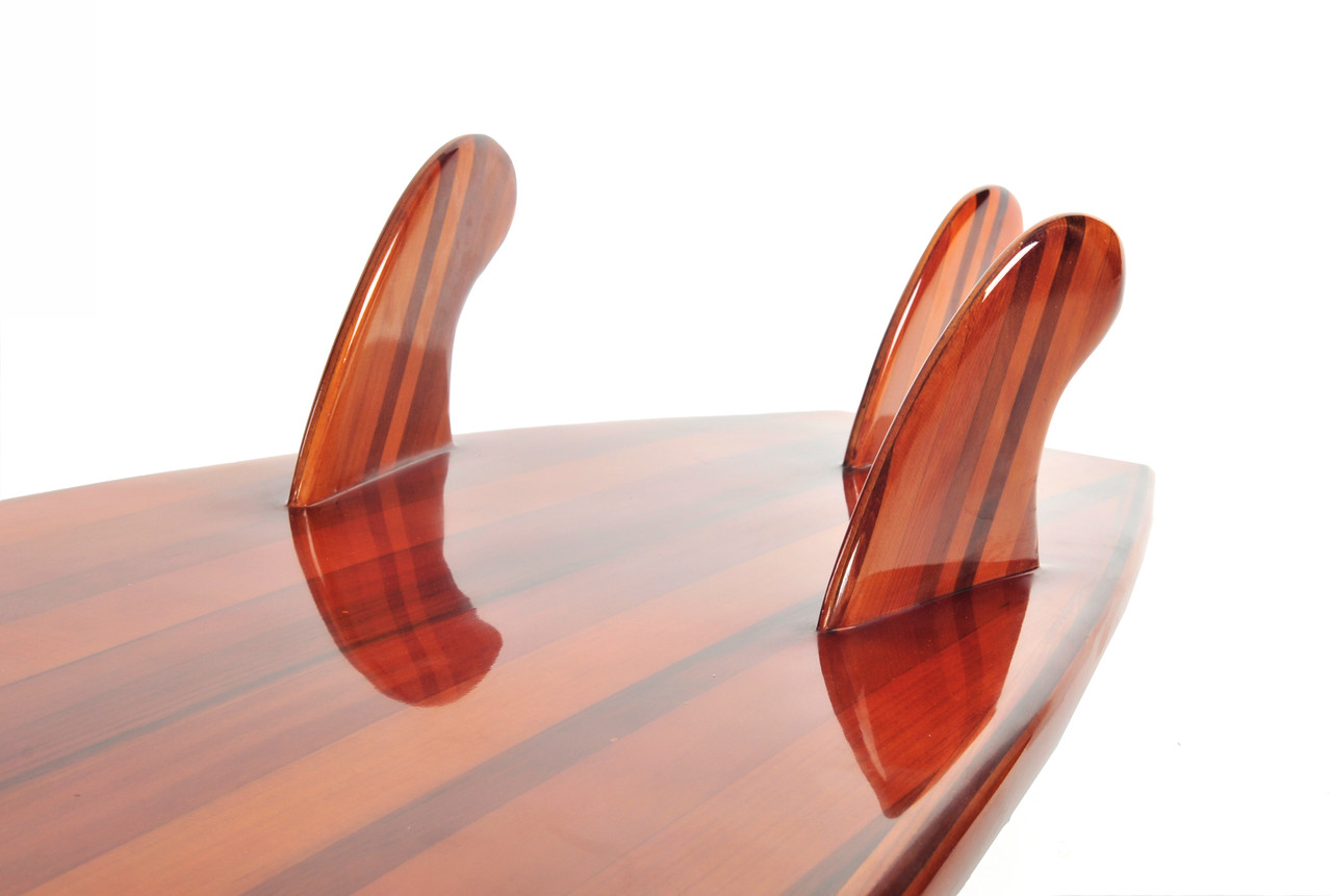 Short Wooden Surf Board - 75" (K016)