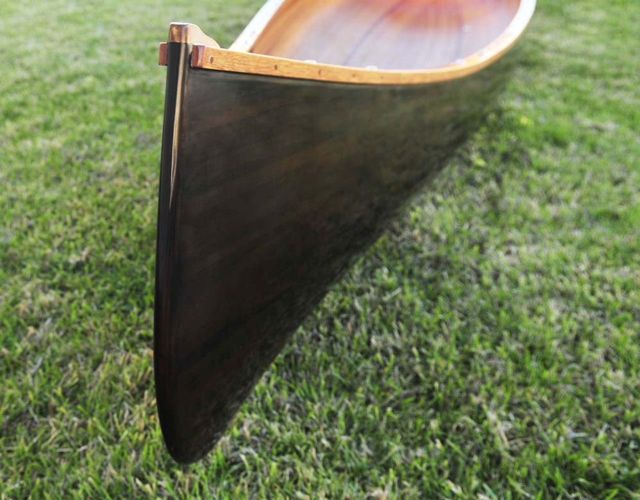 Wooden Canoe - Dark Stained Finish - 18' (K045)