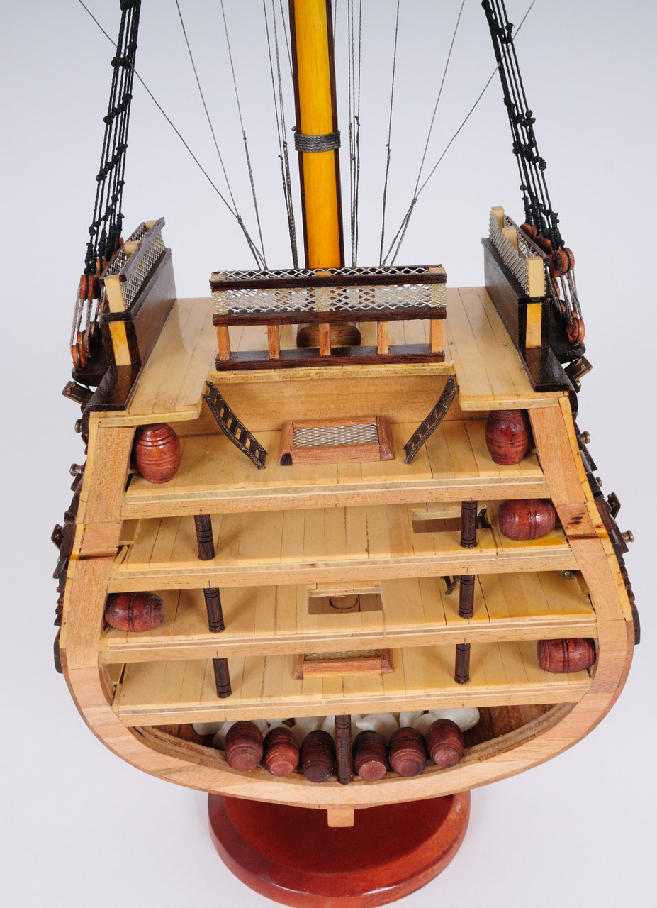 HMS Victory Model Ship - Cross Section - 35"