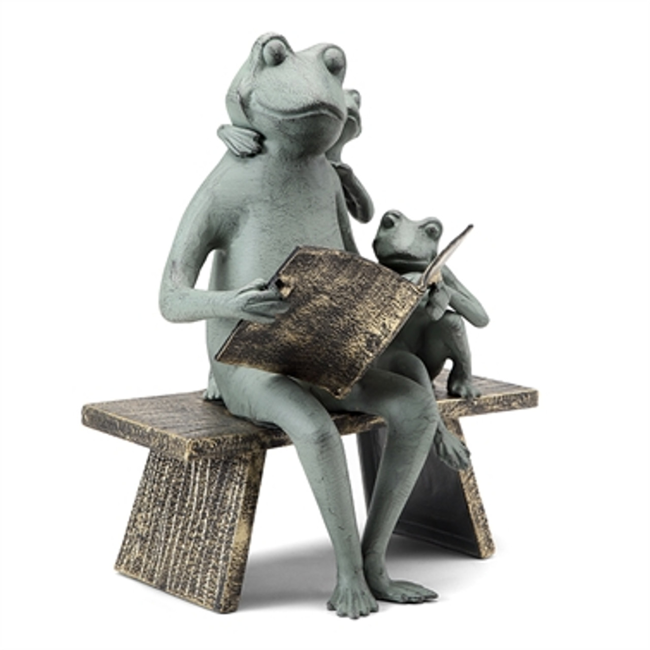 Reading Frogs Family Garden Sculpture